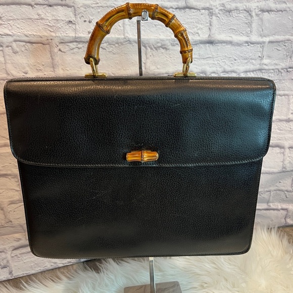 NEW ARRIVAL: Vintage GUCCI Bamboo Handle Briefcase - Picture 1 of 13